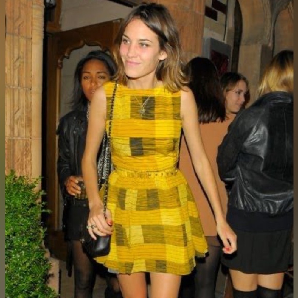 Rachel Antonoff Hitchcock Yellow Plaid Dress size 10
